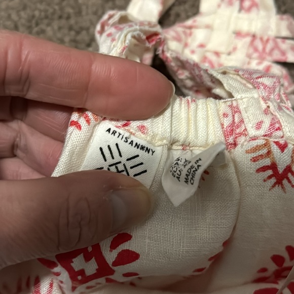 Artisan NY Linen Boho Style Dress-Sz Xs-Pink/Red - Picture 15 of 15